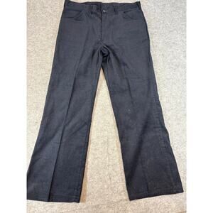 VINTAGE Sears Roebucks Corduroy Pants Mens 38x31 Black Perma Prest USA 70s 80s